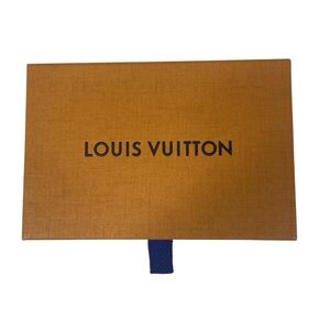 Louis Vuitton Wallet Accessory Gift Storage Empty Box Orange Navy 5.5x3.5x1